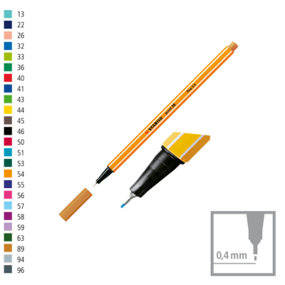 Microfibra Stabilo Point 88/89 Pta Metal 0,4Mm Ocre Oscuro