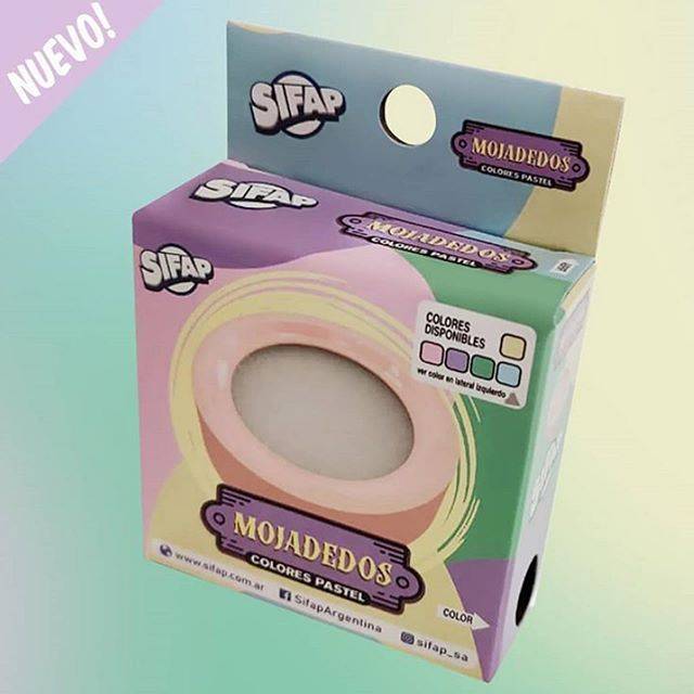Mojadedos Sifap Pastel En Caja