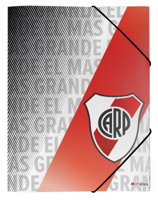 Carpeta 3 Solapas C/Elástico Oficio Mooving River Plate 5125