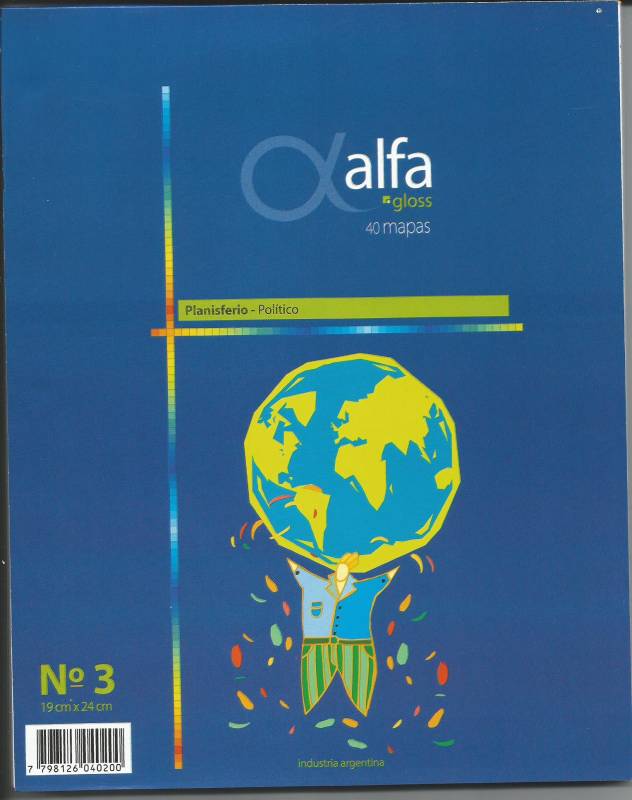 Mapa Alfa N°3 Político Antartida Argentina 40 Hjs