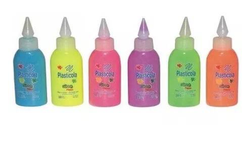 Plasticola Color Neon 40 Grs Caja X 12 Surt