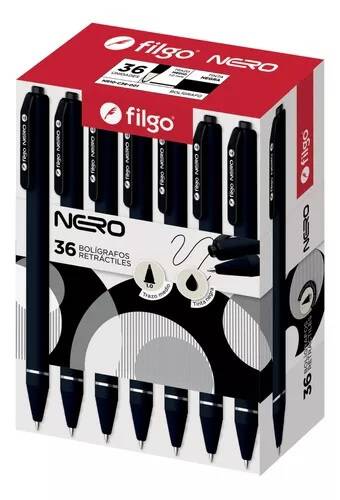 Boligrafo Filgo Nero 1Mm Retractil Negro