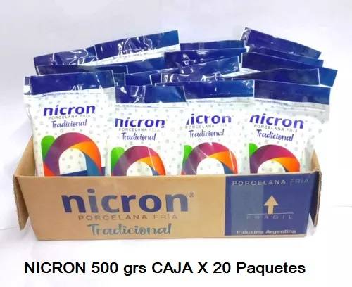 Porcelana En Frio Nicron X 500 Grs Caja X 20 Unid