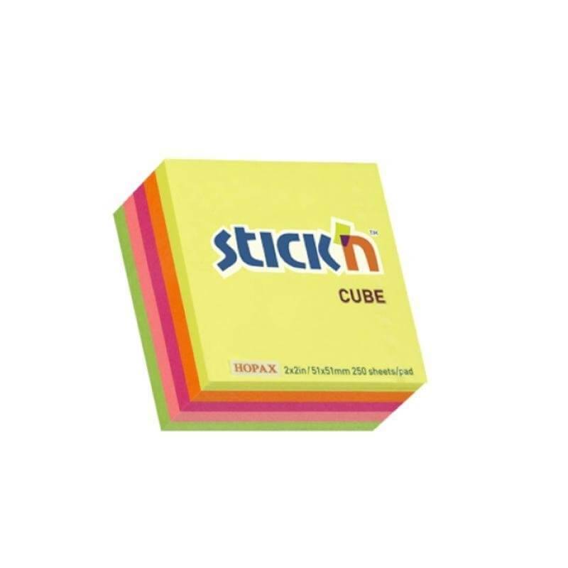 Block De Notas Adhesivas Fluo 50X50 Stick 250 Hjs