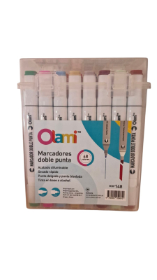 Marcadores Olami Doble Punta Estuche X 48 Colores