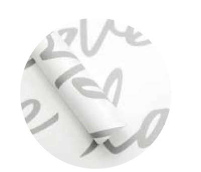 Papel Coreano Rexon 57X57Cm Love 045 Blanco 01 Paq X 10