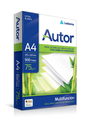 Papel Ledesma Autor 75 Gr A4 210X297 Multifunción
