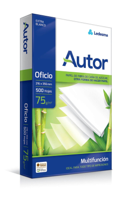 Papel Ledesma Autor 75 Gr Oficio 216X356 Multifunción