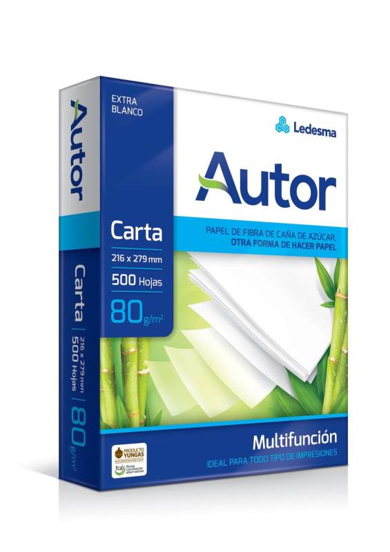 Papel Ledesma Autor 80 Gr Carta 216X279 Multifunción