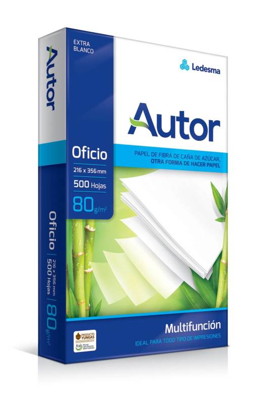 Papel Ledesma Autor 80 Gr Oficio 216X356 Multifunción