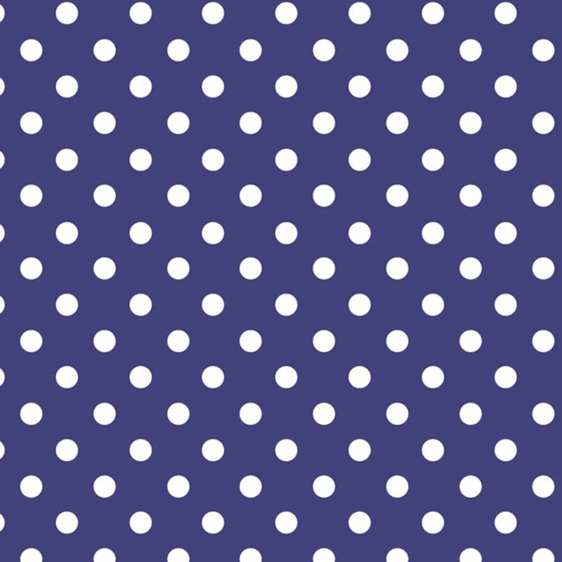 Papel Lunares Blanco Fondo Azul