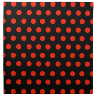 Papel Lunares Rojo Fondo Negro 