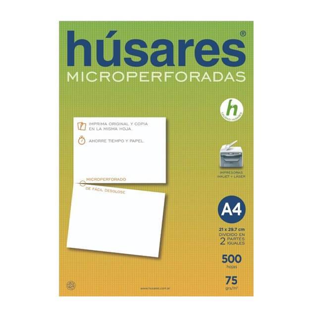 Papel A4 Husares 7844 Hoja Microperf Medio X 500 Unid