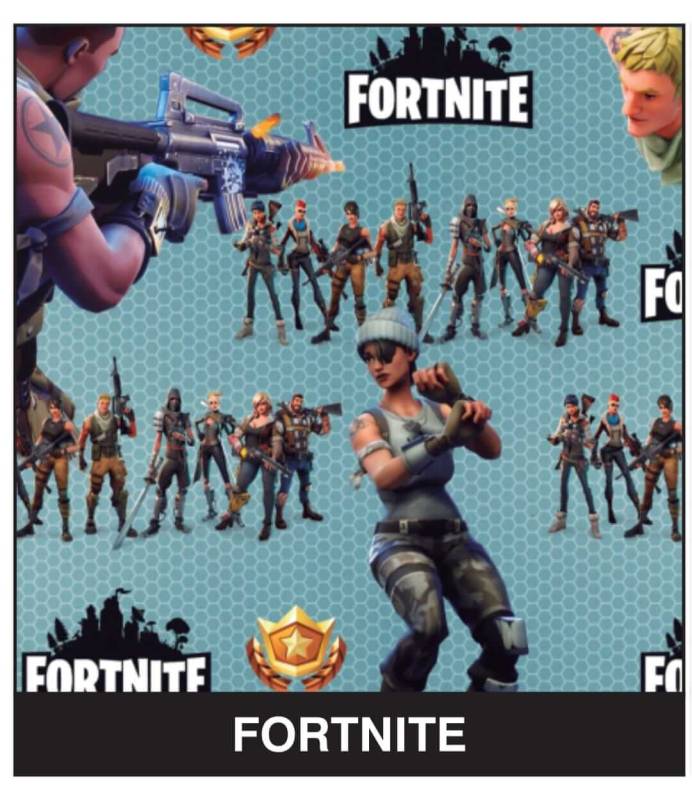 Papel Plastificado Fantasia Fornite Paq X 10