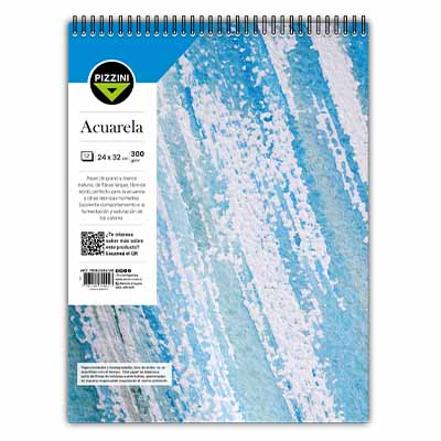 Block P/Dibujo Pizzini C/Esp Acuarela 24X32Cm 300G X 12H