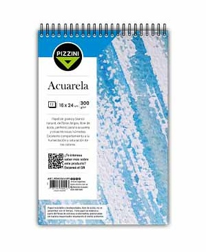 Block P/Dibujo Pizzini C/Esp Acuarela 16X24Cm 300G X 12H