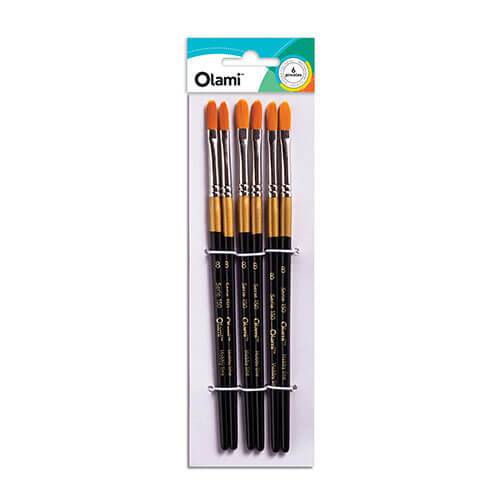 Pincel Olami Lengua De Gato Nº 150-2 Paq X 6 Unid