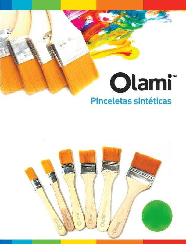 Pinceleta Sintetica Olami Nº 1 Mango Natural 14Mm Pi601