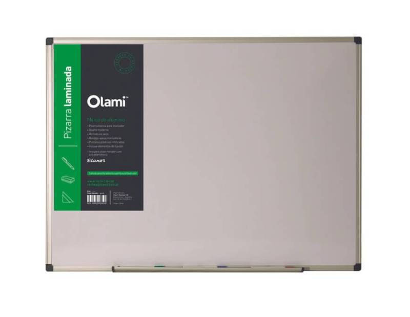 Pizarra Blanca Laminada Marco Aluminio 30X45Cm