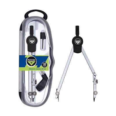 Compás Pizzini Técnico 140Mm Con Adaptador En Estuche