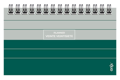 Agenda Onix 2027 C/Esp Planner 1 Verde/Gris Pocket Semanal Ag27D003