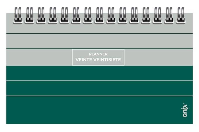 Agenda Onix 2027 C/Esp Pocket Planner 1 Verde/Gris Semanal Ag27D003