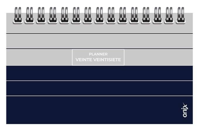 Agenda Onix 2027 C/Esp Pocket Planner 2 Gris/Negro Semanal Ag27D003