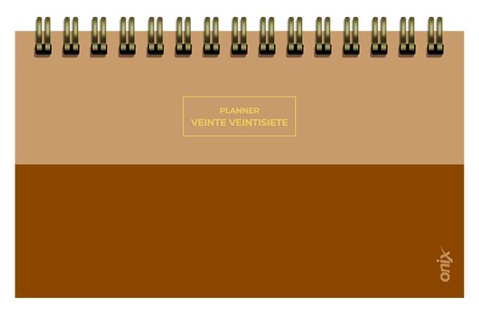 Agenda Onix 2027 C/Esp Pocket Planner 4 Marron/Beige Semanal Ag27D003