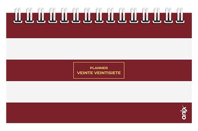 Agenda Onix 2027 C/Esp Pocket Planner 6 Bordo/Blanco Semanal Ag27D003