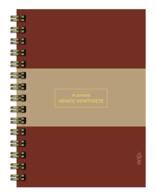 Agenda Onix 2027 C/Esp Planner 3 Bordo/Beige 16X22 Diaria Td 320 P Ag27A003