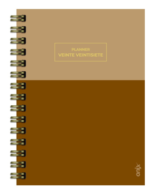 Agenda Onix 2027 C/Esp Planner 4 Marron/Beige 16X22 Diaria Td 320 P Ag27A003