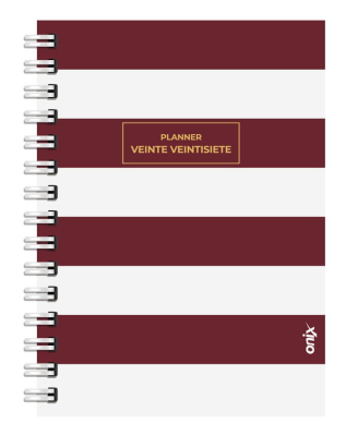 Agenda Onix 2027 C/Esp Planner 6 Bordo/Blanco 16X22 Diaria Td 320 P Ag27A003