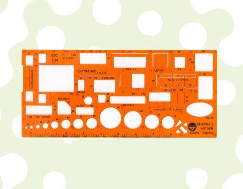 Plantilla Pizzini De Dibujo Muebles 2 Esc:1/50