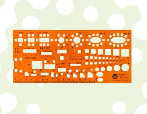 Plantilla Pizzini De Dibujo Muebles 3 Esc:1/100