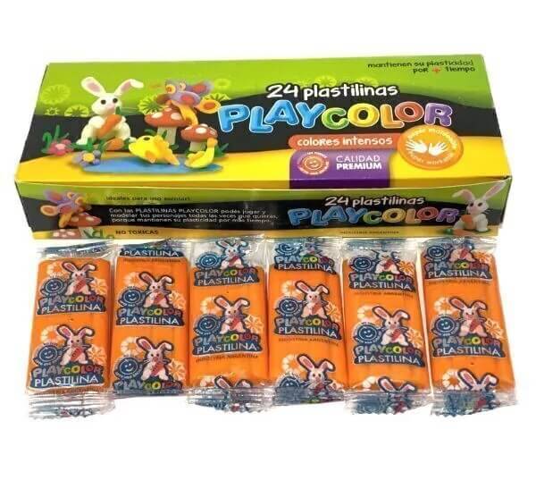 Plastilina Playcolor X 24 Naranja