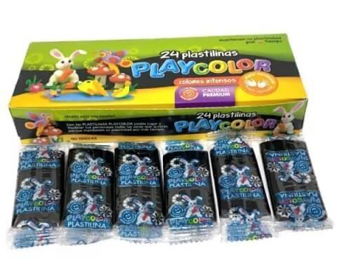 Plastilina Playcolor X 24 Negro