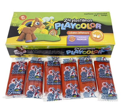 Plastilina Playcolor X 24 Rojo