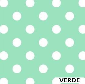 Papel Lunares Blanco Fondo Verde Pastel