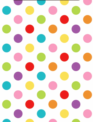 Papel Plastificado Fantasia Lunares Multicolor Paq X 10
