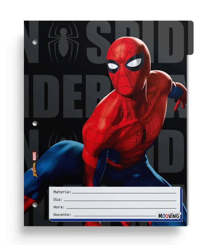 Separador De Materias Escolar Mooving Spiderman 101101