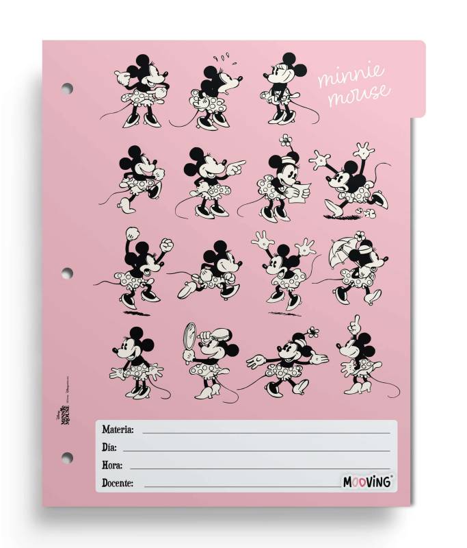 Separador De Materias Escolar Mooving Minnie Mouse 1131
