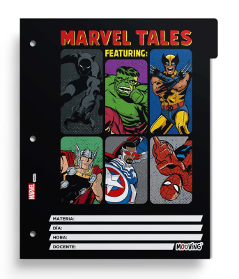 Separador De Materias Escolar Mooving Marvel 1208
