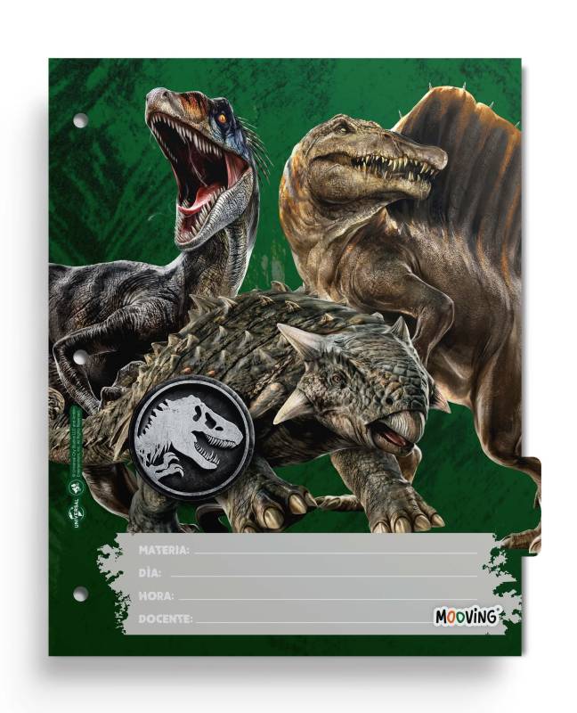 Separador De Materias Escolar Mooving Jurassic World 1232