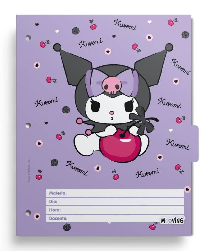 Separador De Materias Escolar Mooving Kuromi 1255