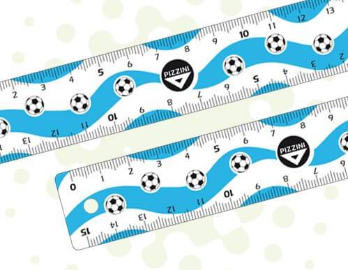 Regla Escolar 15 Cm Pizzini Fútbol