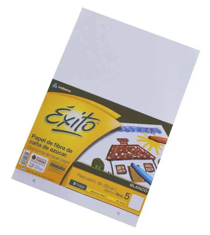 Repuesto P/Dibujo N° 5 Blanco Éxito 8 Hjs