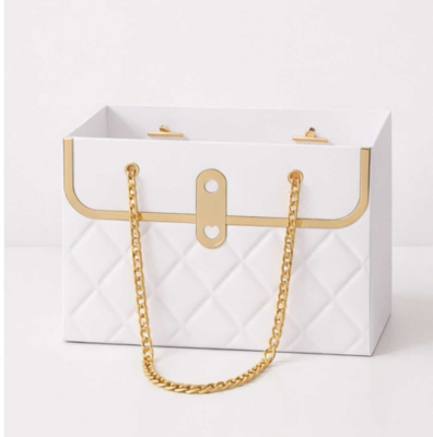 Bolsa Regalo Rexon Blanca C/Cadena 17X11X20 Cm