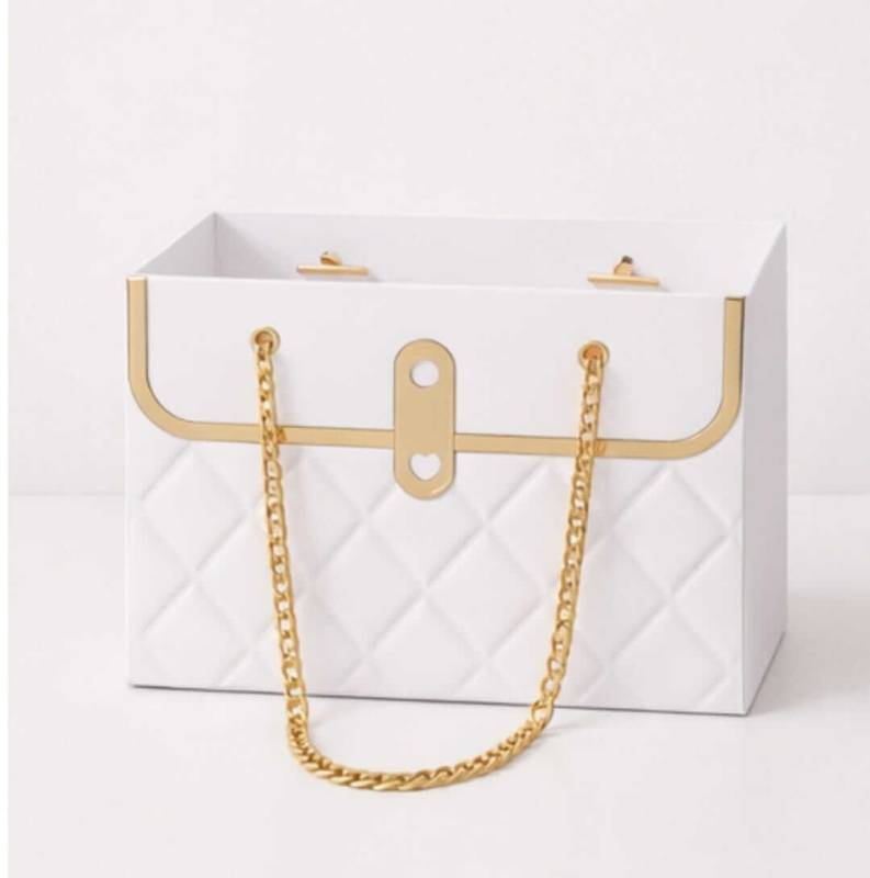 Bolsa Regalo Rexon Blanca C/Cadena 17X11X20 Cm