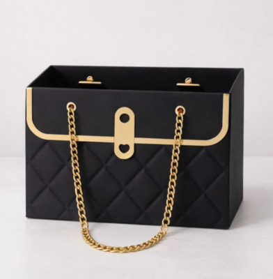 Bolsa Regalo Rexon Negro C/Cadena 17X11X20 Cm