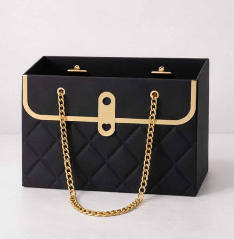 Bolsa Regalo Rexon Negro C/Cadena 17X11X20 Cm